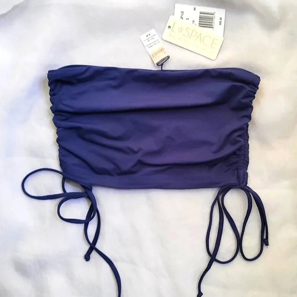 NWT! L*Space Women's Kim Blue Swim Top Size Small - Picture 3 of 5